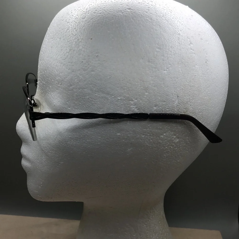 Parade Plus Eyewear 2038 Brown Metal Half Rim Square Frame